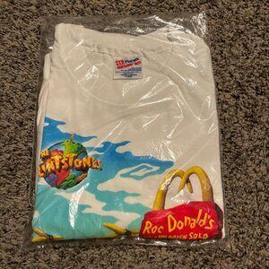 Vintage 90s McDonald’s Flintstones White Promo Graphic Tee